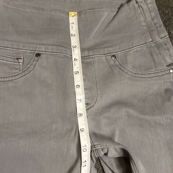 Spanx Grey Stretch Jegging Skinny Grey side zipper sz M - Picture 6 of 10